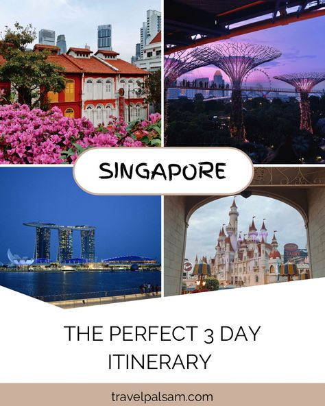 Singapore is a great place to fill the gaps between your adventures in Asia. It is also a common layover spot for many flights, worth taking advantage of! #singapore #asia #3dayitinerary #itinerary #travel #travelblog #blog #asia #travelideas #christmas #marinabay #new #trending universalstudios Singapore Things To Do, Singapore Guide, Singapore Itinerary, Things To Do In Singapore, Singapore River, Singapore Tour, Sands Hotel, Famous Gardens, Singapore Travel