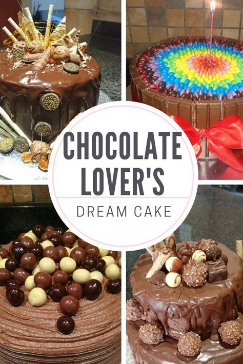 So this one is definitely for all the Chocolate lover's out there! What better way to enjoy your cake, all smothered in chocolate. Simply Delicious! Dream Birthday Cake, South African Desserts, Chocolat Cake, Malva Pudding, African Dessert, Chocolate Cake Designs, Dream Cake, Simply Delicious, Valentine Treats