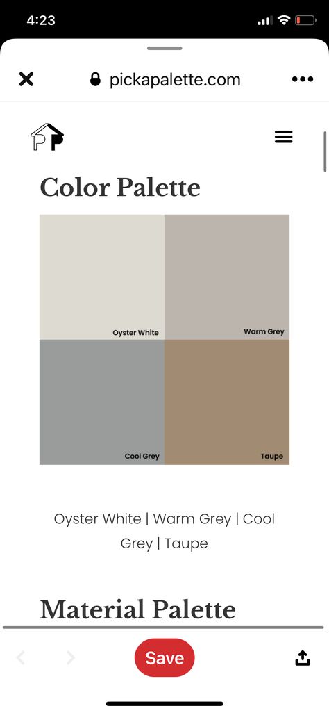 Grey Color Palettes, Grey Color Palette, Material Palette, Wedding Color, Warm Grey, Grey Color, My Dream Home, Color Palettes, Wedding Colors