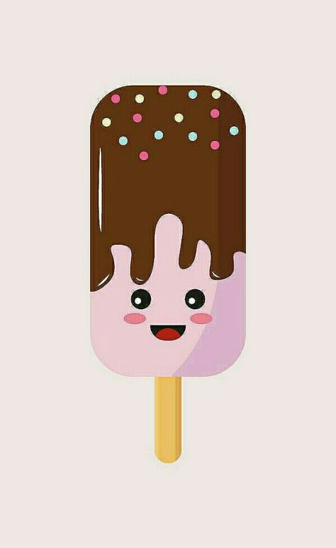 Summer Wallpaper Phone, Ice Cream Illustration, Ice Cream Art, Kawaii Clipart, Cute Food Drawings, Cute Kawaii Drawings, Kawaii Doodles, Cute Easy Drawings, Food Drawing