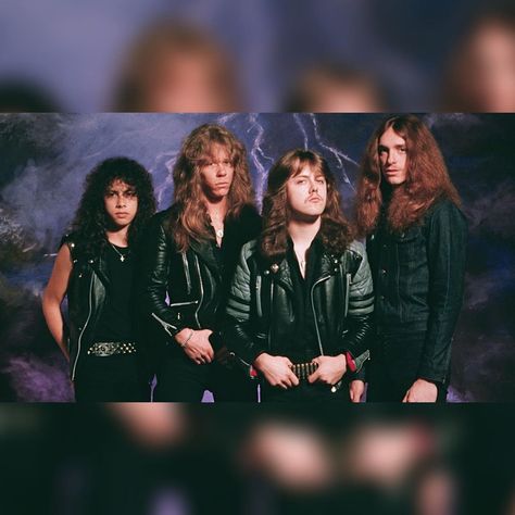 1980's Men's Style, Metallica Funny, 80s Pictures, Lightning Photos, Metallica Art, Jason Newsted, Ride The Lightning, 1980's Fashion, Kirk Hammett