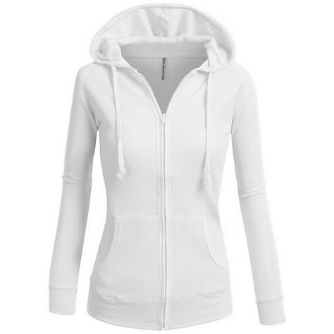 TL Women's Comfy Versatile Warm Knitted Casual Zip-Up Hoodie Jackets... ($9.99) ❤ liked on Polyvore featuring tops, hoodies, hooded sweatshirt, white top, hoodie top, zip up top and hooded zip up sweatshirt White Hooded Sweatshirt, Zip Up Top, Womens Thermal, Zip Up Sweatshirt, Zip Up Hoodies, Preppy Outfits, White Hoodie, Long Hoodie, Hoodie Top