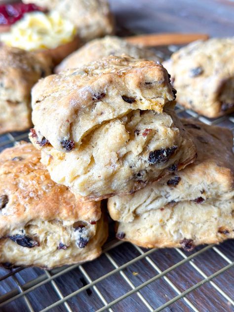 These easy Irish soda bread scones are a sweet twist on a classic Irish bread recipe. Tender and crumbly with sweet and chewy currants. They pair exceptionally well with sweet or savory toppings, making them a versatile addition to breakfast, brunch, or your St patricks Day celebration. Irish Soda Bread With Currants, Irish Bread Recipe, Soda Bread Scones, Irish Scones Recipe, Easy Irish Soda Bread, Irish Scones, Irish Bread, Scones Recipe Easy, Irish Soda