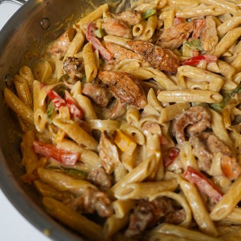 Rasta Pasta Recipe Jamaican Spaghetti Recipes, Rasta Pasta With Chicken, Rasta Pasta Jamaican Recipe Chicken, Jerk Chicken Pasta Rasta, Rasta Pasta Easy, Rasta Pasta Jamaican Chicken, Rasta Pasta Jamaican, Pasta Recipe With Chicken, Jerk Chicken Pasta