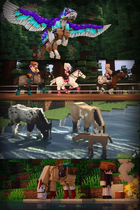 SWEM%20Mod%201.20.1,%201.18.2,%201.16.5%20(Ultra%20Realistic%20Horse%20for%20Minecraft)%206 Minecraft Horse Stables Ideas, Swem Minecraft, Minecraft Horse Stables, Minecraft Horse, Mc Mods, Minecraft Seeds, Stable Ideas, Minecraft Drawings, Minecraft Farm