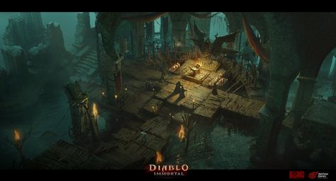 ArtStation - Diablo Immortal Arabic Palace, Diablo Immortal, Isometric Game, Hack And Slash, Blizzard Entertainment, Job Application, Environment Design, Environment Concept Art, Dark Fantasy