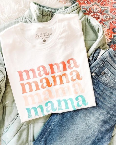 https://www.instagram.com/p/CbtbRHvNP4Q/?utm_medium=share_sheet Momma Shirts, Mom Graphic Tees, Hey Mama, Swiftly Tech Short Sleeve, Stuck In My Head, Graphic Sweaters, Girls Graphic Tee, Embroidered Tee, Mama Shirts