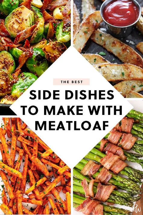 16 Side Dishes to Make with Meatloaf #purewow #cooking #dinner #side dish #recipe #food #meat Sides For Meatloaf Ideas, Meatloaf Side Dishes Ideas, Meatloaf Dinner Ideas Sides, Recipes For Meatloaf, Meatloaf Sides, Purewow Recipes, Meatloaf Side Dishes, Dishes Ideas, Carb Sides