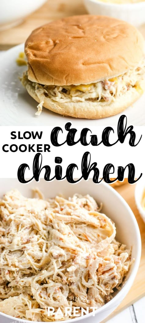 Crockpot Ranch Chicken Sandwiches, Crockpot Chicken Sandwiches Slow Cooker, Gameday Chicken Recipes, Cream Chicken Sandwich Crockpot, Easy Crockpot Lunch Ideas, Crockpot Chicken For Sandwiches, Easy Crockpot Snacks For A Party, Game Day Chicken Recipes, Easy Crockpot Sandwich Recipes