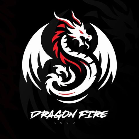 Dragon fire | Premium Vector #Freepik #vector Dragon Logo Design, Dragon Logo, Dragon Fire, Photo Logo Design, Fire Dragon, Red Dragon, Photo Logo, Premium Vector, Graphic Resources