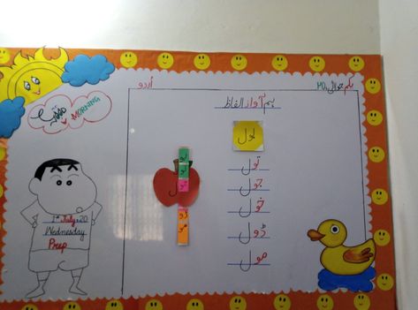 Hum awaz alfaz Urdu Project Ideas, Urdu Worksheets, Board Presentation, Preschool Letter Crafts, Summer Preschool Crafts, Spelling For Kids, Solar System Projects, Teaching Crafts, Exhibition Ideas