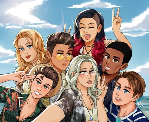 Friend Group Fanart, Cartoon Friend Group, Illustration Art Friends Group, Friends Illustration Art Friendship, Group Pictures With Friends Aesthetic, Group Of Friends Illustration, Friend Group Art, Group Of Friends Drawing, Friends Aesthetic Cartoon