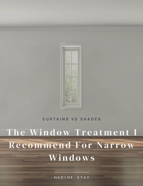 Tall Window Curtains, Tall Window Treatments, Small Bay Window, Bay Window Decorating Ideas, Curtain Tips, Narrow Windows, Small Window Treatments, Long Window Curtains, Nadine Stay