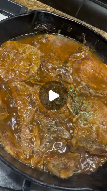 86K views · 5.9K likes | Itsmyseasoning, LLC on Instagram: "Tender juicy smothered pork chops with onion gravy…a go-to southern staple both easy and DElish 🤤 Recipe is in the comments ⬇️

#easyrecipes #easyrecipe #foodforfoodies #foodreels #porkchops" Smothered Pork Chops Videos, Pork Chops Smothered In Gravy, Pork Chop Recipes Videos, Pork Chop Gravy Recipe, Smothered Pork Chops Skillet, Smothered Pork Chops In Oven, Pork Chops With Onion Gravy, Smothered Baked Pork Chops, Smothered Chicken With Gravy