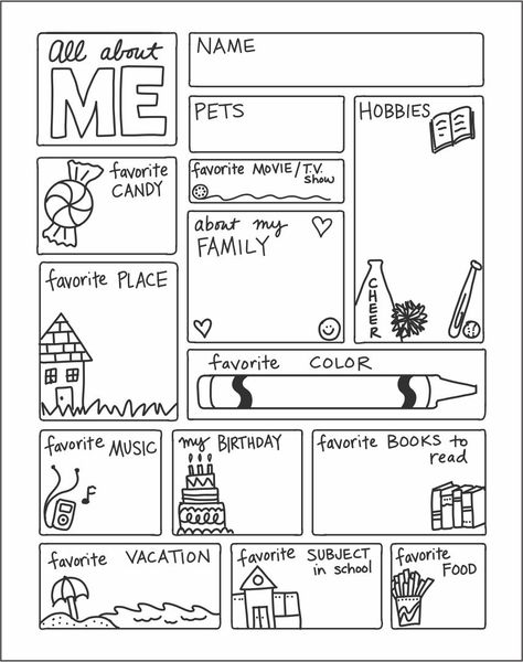 All About Me Worksheets Printables Free Touch Me Chart, Things To Print Out, All About Me Printable, All About Me Worksheet, About Me Template, All About Me Preschool, First Day Of School Activities, All About Me, Kraf Diy