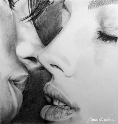 Pencil Drawings Of Love, Romantic Drawing, Sketches Of Love, Couple Drawing, Drawing Eyes, Wicked Game, Pencil Drawings Easy, Unique Drawings, Drawing Faces