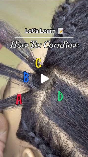 How Do You Cornrow Braid Tutorials, Braiding Cornrows Tutorial, Scalp Braids Tutorial, How Cornrows Step By Step, Underhand Braid Vs Overhand, Braids I Can Do On Myself, Parting For Cornrows, How To Corn Row Your Own Hair, How To Make Cornrows Tutorials