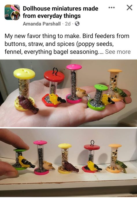 Tiny Craft Ideas, Tiny Things Diy, Random Crafts Diy, Mini Doll House Diy, Mini Diy Crafts, How To Make Mini Stuff, Trinkets Diy, Junk Crafts, Weird Crafts