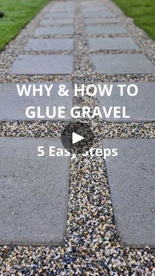 768K views · 29K reactions | The final step for any walkway with gravel is to glue it down to secure it, fortunately it's the easiest step of all!  #homeimprovements #homeimprovement #homeimprovementprojects #diy #diyhomeremodel #diyhomeimprovement #diyhomeprojects #diyrenovation #diyprojects #diywalkway #gravelpath #walkway #jennovation #thejennovation | Jenn Parker | thejennovation · Original audio Backyard With Gravel, Landscaping With Large Rocks Front Yard, Gravel Landscaping, Landscaping With Large Rocks Natural, Backyard Walkway, Front Yard Landscaping Diy, Landscaping With Boulders, Backyard Beach, Front Yard Landscaping Plans