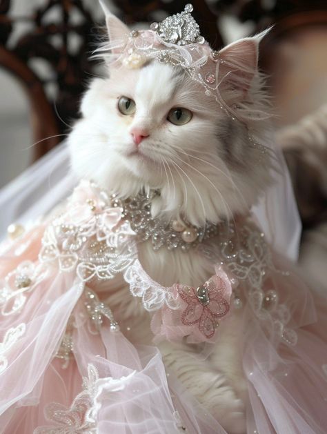 Princess Wedding Dress For Cat Check more at https://www.yopacat.com/product/princess-wedding-dress-for-cat/ Angora Cat White, Pole Decor, Angora Cat, Cat Black And White, Angora Cats, Cat Orange, Spiritual Wallpaper, Cat Dress, Blonde Cat