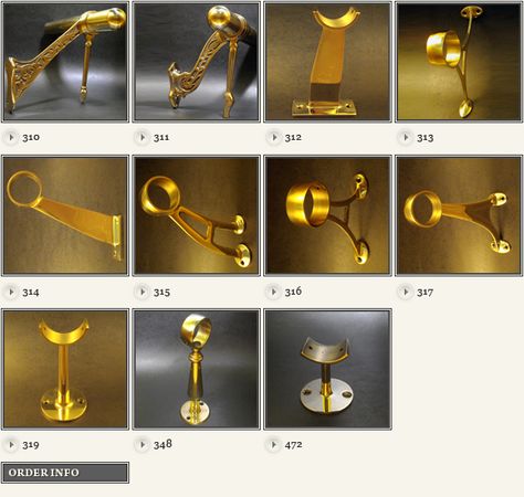 Foot Rail Brackets | Brass Bar Rail | Brass Handrail Brackets | Stainless Steel Railing Brass Ladder Rail, Brass Foot Rail Kitchen Island, Brass Handrail, Bar Railing, Utensil Rack, Bar Rail, Rail Bracket, Library Ladder, Stainless Steel Railing