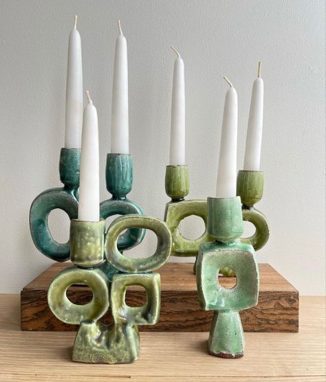 Handbuilt Candle Holders, Ceramic Candle Sticks, Ceramic Candle Stick Holders, Ceramics Candle Holder, Ceramic Candle Holders Ideas, Sunshine Cobb, Clay Candle Holders, Little Candle, Clay Candle