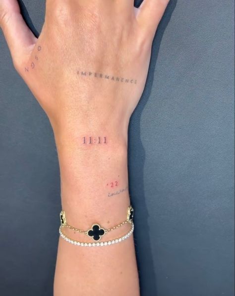 For Holding Hand Tattoo, Red Dainty Tattoos, Zoe Kravitz Tattoos, 11 11 Tattoo, Small Girly Tattoos, Small Finger Tattoos, Hand And Finger Tattoos, Small Tattoos Simple, Getting A Tattoo