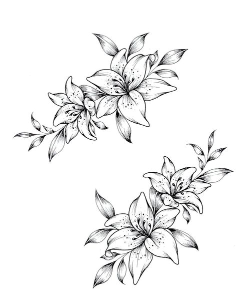 Yellow Lily Flower Tattoo, Lily Flower Tattoos Sleeve Women, Tiger Lillie Tattoo, Lilly Neck Tattoo, Small Lilly Tattoo, Tiger Lily Tattoo Design, Tiger Lily Tattoo, Lilly Tattoo Design, Stargazer Lily Tattoo