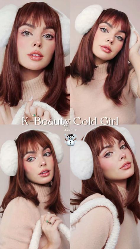 Cold Winter Makeup, Cold Girl Makeup Look, Blurred Lips, Cold Girl Makeup, Jackie Wyers, Cold Makeup, Modern Makeup, Cold Girl, Prom Makeup Looks