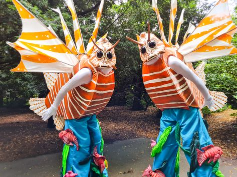 Lion Fish | Fool's Paradise Lion Fish Costume, Lionfish Costume, Angel Fish Costume Diy, Fish Fins Costume, Fantasia Fish, Fish Costume Diy, Fish Costumes For Adults, Fish Ideas, Fish Costume