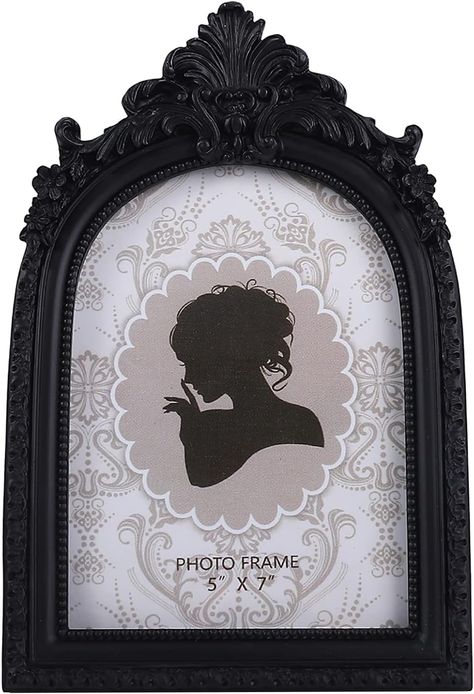 SIKOO Vintage Picture Frame 5x7 Antique Picture Frame Ornate Table Top and Wall Mounting Photo Frame,Wall Decor Art, Photo Gallery,Black (5x7) Photo Frame Wall Decor, Picture Frame Table, Mini Picture Frames, Vintage Picture Frame, Small Picture Frames, Gold Photo Frames, Oval Picture Frames, Ornate Picture Frames, Antique Picture Frames