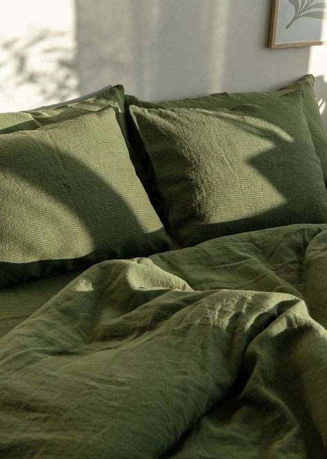 The Duvet cover is made of Best Quality 200 TC Pre-Shrunk Washed Linen Fabric. This duvet cover is made from pure natural organic Linen, fabric which doesn’t accumulate dust on the surface. Natural Linen color bring an atmosphere of raw nature to your bedroom. Neutral color and minimalistic design will bring refreshing purity to your bedroom

Marital- Linen

Color- Moss green / Dusty Rose

Pattern :- Solid Printed

Closure :- Buttons & 4 Interior Corner Ties. Green Linen Bedding, Green Pillows Decorative, Boho Duvet Cover, Boho Duvet, Green Duvet, Green Duvet Covers, Linen Duvet Cover, Green Bedding, Boho Bedding