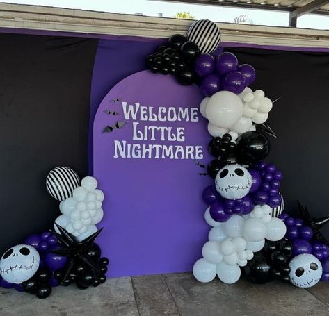 Spooky Fun Nightmare Before Christmas Baby Shower Ideas – Baby Shower Ideas 4U Nightmare Before Christmas Photo Backdrop, Night Before Christmas Birthday Party, Gender Reveal Nightmare Before Christmas, Nightmare Before Christmas Gender Reveal Ideas, Night Before Christmas Baby Shower Ideas, Jack And Sally Gender Reveal Ideas, Nightmare Before Christmas Balloon Arch, Tim Burton Baby Shower Ideas, Nightmare Before Christmas 1st Birthday