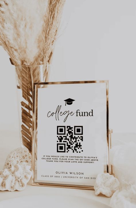 21 Creative High School Graduation Party Ideas To Celebrate Them Best Grad Party Ideas, Cute Graduation Party Themes, Grad Party Ideas For Boys, Grad Party Ideas Decorations, Venmo Qr Code Sign, Graduation Party Decor Ideas, Grad Dinner, Grad Table, High School Graduation Party Ideas