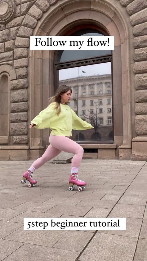 💟STEP BY STEP BEGINNER FLOW COMBO 💟 I’ve been wanting to do a flow tutorial for so long and I finally braved it! 💖 This first one is for… | Instagram Roller Skaters, Foundational Skills, Roller Skate, Roller Skates, Roller Skating, What You Think, Step Guide, Brave, Step By Step