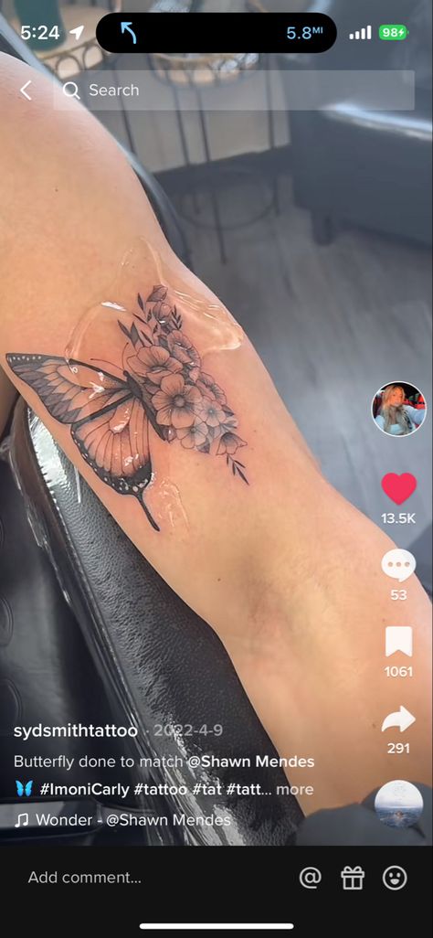 Shawn Mendes Butterfly Tattoo, Shawn Mendes Tattoo, Tattoo Butterfly, Butterfly Tattoo Designs, Fine Line Tattoos, Body Tattoos, Butterfly Tattoo, Shawn Mendes, Tattoos And Piercings