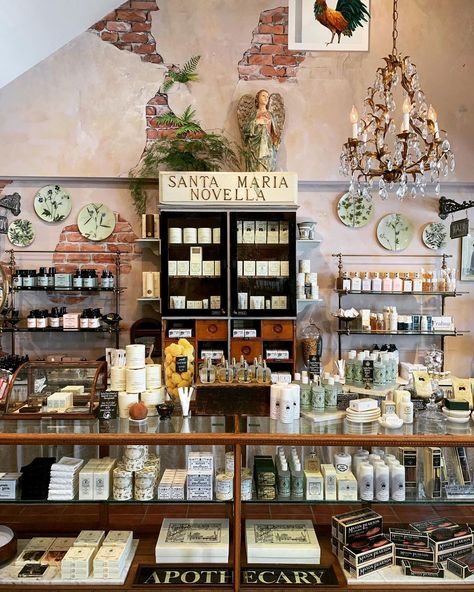 Souvenir Shop Aesthetic, Santa Maria Novella Perfume, Boho Store, French Girl Aesthetic, Beautiful Bedroom Decor, Santa Maria Novella, The Home Edit, Perfume Store, Expensive Taste