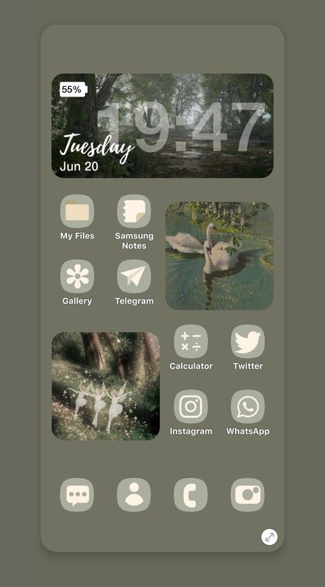 #samsung#android#aesthetic#green#layout#fairycore Fairycore Homescreen, Samsung Customization, Samsung Homescreen Layout Ideas, Samsung Homescreen, Android Organization, Android Aesthetic, Samsung Galaxy Wallpaper Android, Android Theme, Samsung Galaxy Wallpaper