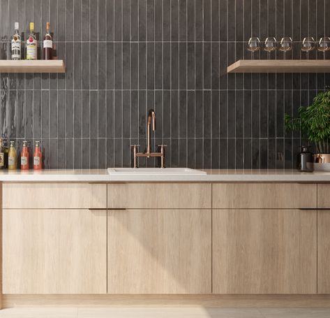 Kitchen Grey Tiles Wall, Dark Gray Backsplash Kitchen, Dark Grey Backsplash Kitchen, Dark Grey Backsplash, Dark Gray Backsplash, Grey Backsplash Kitchen, Dark Backsplash, Grey Kitchen Tiles, Gray Tile Backsplash