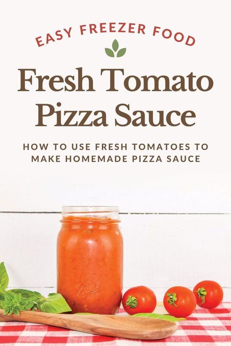 Thick, flavorful and hearty, this freezer pizza sauce is an excellent way to use up excess tomatoes from the garden. Made with fresh tomatoes, garlic and all your favorite Italian spices. The pizza sauce is so scrumptious, it will leave you hoping every night is pizza night! Pizza Sauce Homemade From Fresh Tomatoes, Pizza Sauce With Fresh Tomatoes Recipes, Freezer Pizza Sauce Fresh Tomatoes, Pizza Sauce Homemade Fresh Tomatoes To Freeze, Diy Pizza Sauce With Fresh Tomatoes, Fresh Tomato Pizza Sauce, Freezer Pizza Sauce, Homemade Pizza Sauce With Fresh Tomatoes, Pizza Sauce Homemade Fresh Tomatoes