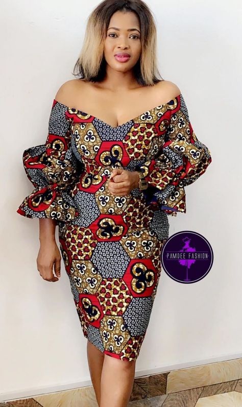 Sophia Latest Ankara Short Gown, Happy Lady, Ankara Short Gown Styles, Ankara Long Gown Styles, Ankara Dress Styles, Short African Dresses, Diesel Punk, Ankara Gown, African Dresses Modern