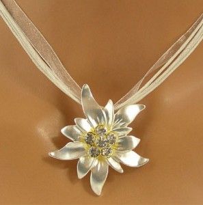 Crystal Edelweiss Necklace Edelweiss Necklace, Edelweiss Jewelry, Coffee Pods Jewellery, Bleached Blonde, Edelweiss Flower, Blonde Wood, Jewel Necklace, Unusual Jewelry, My Power