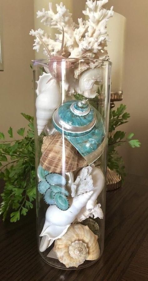 Diy Coral Reef, Diy Coral, Deco Marine, Beach Themed Crafts, Diy Beach Decor, Seashell Projects, Shell Crafts Diy, Sea Shell Decor, Beachy Decor