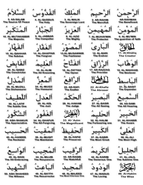 Allah 99 Names | PDF Last 10 Days Of Ramadan, Allah 99 Names, Somali Quotes, Urdu Words With Meaning, Asmaul Husna, 99 Names Of Allah, Allah Calligraphy, Names Of Allah, Allah Names