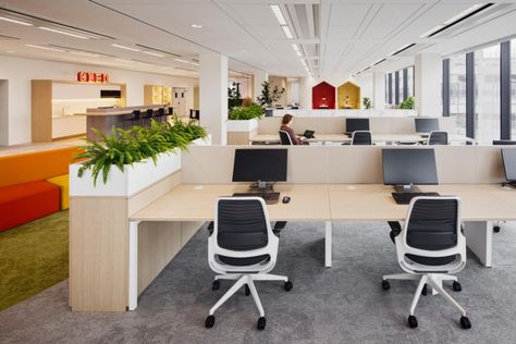 Open Office Workstations Design, Work Table Design Office, Office Workstations Design, Office Workstations Design Interiors, Workstation Office Workspace, Corporate Office Design Workspaces, Open Office Workstations, Call Center Design, Tranquil Office