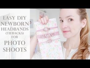 DIY Newborn Headband tieback for Newborn Baby Cake Smash Photography - YouTube Diy Newborn Headbands, Photoshoot Props Diy, Cloth Headbands, Diy Smash Cake, Crochet Baby Costumes, Diy Photography Props, Tieback Headbands, Baby Christmas Photos, Baby Cake Smash