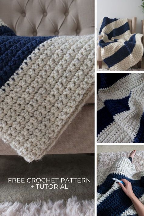 Crochet Travel Blanket, Single Crochet Blanket Pattern Free, Crochet A Blanket For Beginners, Beginner Crochet Blanket, Free Crochet Blanket Patterns, Free Crochet Baby Blanket, Crochet A Blanket, Crochet Travel, Crochet Blanket Diy