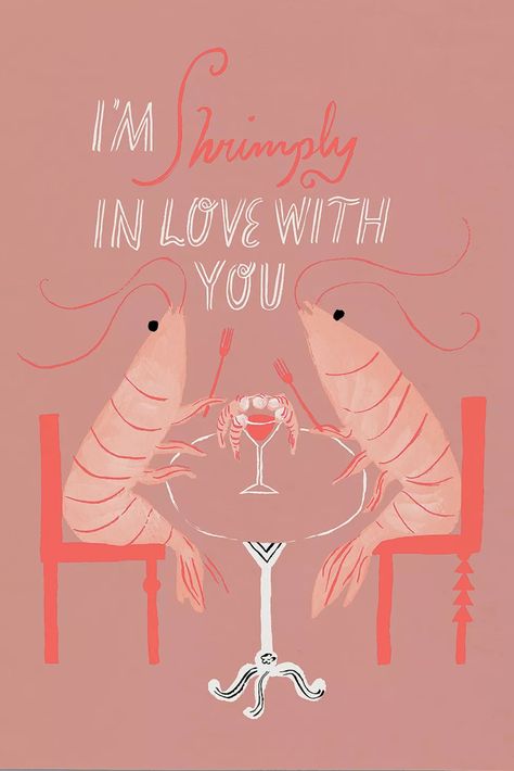 Red Cap Shrimply Love Greeting Card | Urban Outfitters Christmas Card For Girlfriend, Emily Isabella, Modern Classic Wedding Invitations, Belated Birthday Card, Kids Birthday Themes, Save The Date Photos, Love And Romance, Teen Birthday, Red Cap