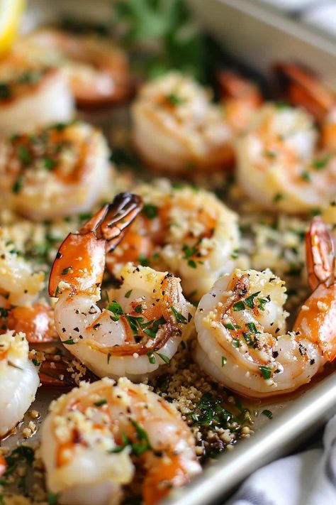 Parmesan-Garlic Oven-Roasted Shrimp - An Organized Chaos Garlic Parmesan Oysters, Garlic Parmesan Roasted Shrimp, Baked Shrimp Recipes Oven, Oven Shrimp, Garlic Oven, Oven Roasted Shrimp, Roasted Shrimp Recipes, Garlic Parmesan Shrimp, Baked Shrimp Recipes