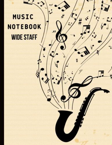 Blank Sheet Music Notebook Wide Staff: Music Writing Notebook | Notebook for Musicians | Staff Paper | 8.5 x 11" Inch... Music Notebook Cover Ideas, Staff Music, Manuscript Paper, Creative Book Cover Designs, Blank Sheet Music, Music Notebook, Project Cover Page, Creative Book Covers, Index Design